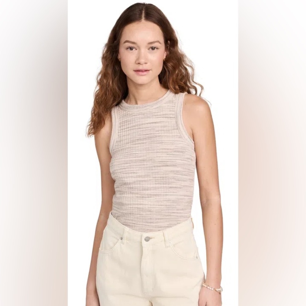 Madewell Brightside Rib Cutaway Crop Tank